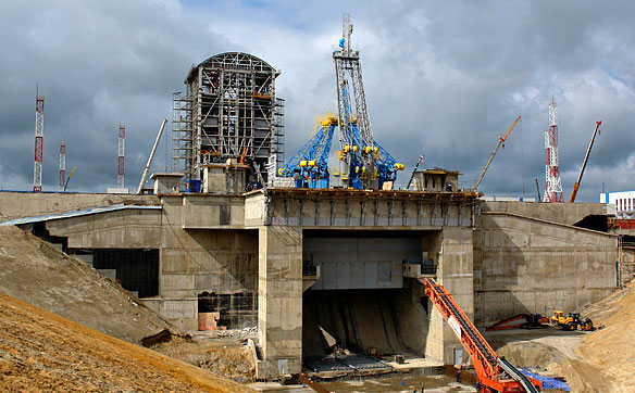 Монтажные работы на космодроме Восточный